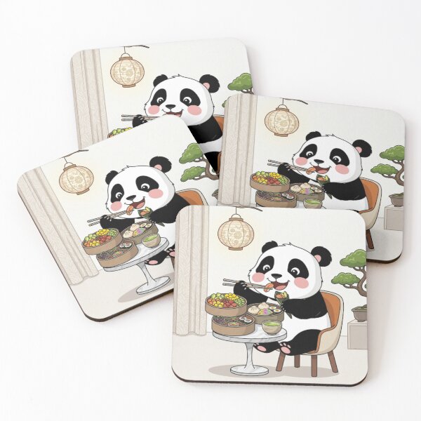 Item preview, Cute Panda Eating Sushi & Dumplings – Kawaii Japanese Food Lover Design designed and sold by snaperos.