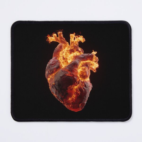 Item preview, Burning Heart – Emotional Fire Heart Illustration Symbolizing Pain, Strength and Life Struggles designed and sold by WordPlayStudio.