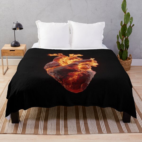 Item preview, Burning Heart – Emotional Fire Heart Illustration Symbolizing Pain, Strength and Life Struggles designed and sold by WordPlayStudio.