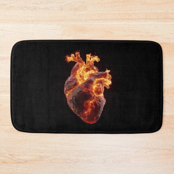 Item preview, Burning Heart – Emotional Fire Heart Illustration Symbolizing Pain, Strength and Life Struggles designed and sold by WordPlayStudio.