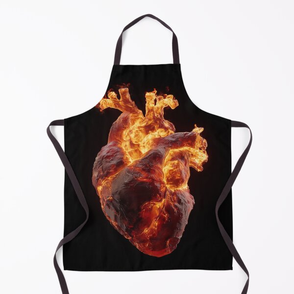 Item preview, Burning Heart – Emotional Fire Heart Illustration Symbolizing Pain, Strength and Life Struggles designed and sold by WordPlayStudio.