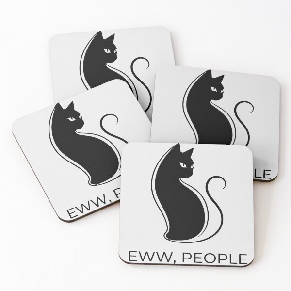 Item preview, Eww People Black Cat Silhouette designed and sold by KeremYurtseven.