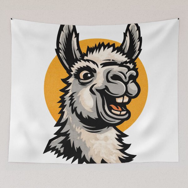 Item preview, Playful Llama – Cartoon Charm designed and sold by ForeverPrintsOK.