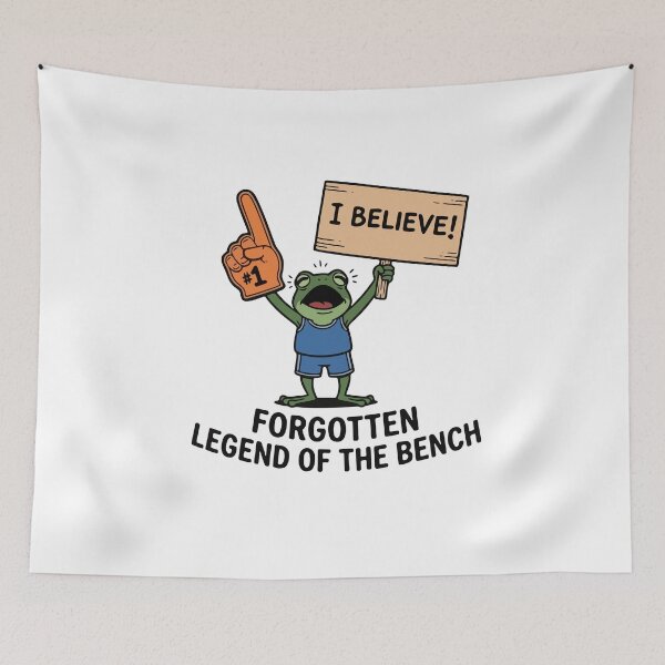 Item preview, Funny Athletic Frog Benchwarmer designed and sold by Floomart.