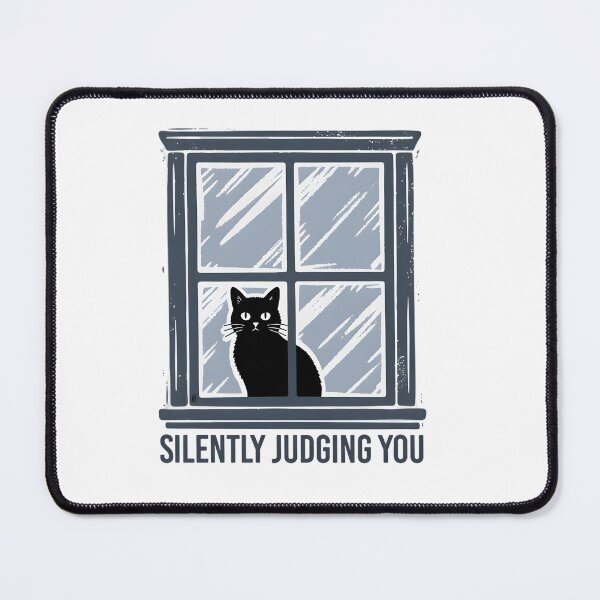 Item preview, Silently Judging You Funny Black Cat Window designed and sold by TshirtsOnline-.