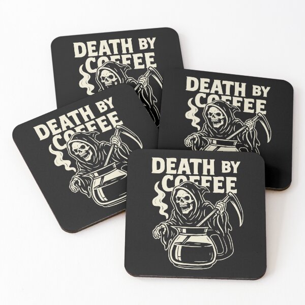 Item preview, Death By Coffee Reaper designed and sold by ChunkByChunk.