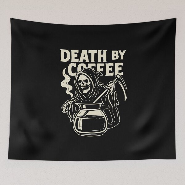 Item preview, Death By Coffee Reaper designed and sold by ChunkByChunk.