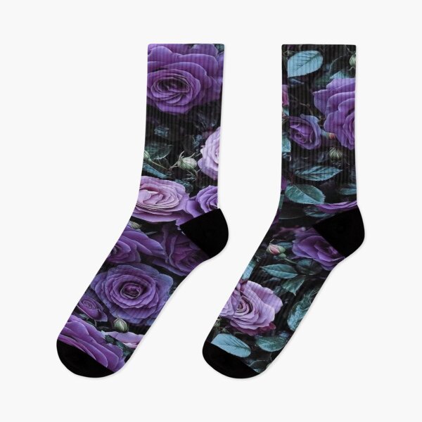 Item preview, Drawing of a gothic purple roses  designed and sold by NivyasArtistry.