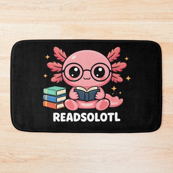 Item preview, Readsolotl Cute Axolotl Reading Book designed and sold by LunaMagicStudio.