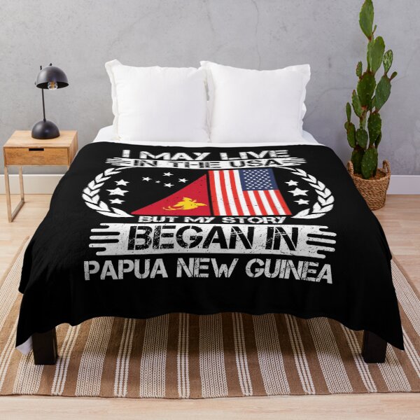 Item preview, I May Live In The USA But My Story Began In Papua New Guinea designed and sold by CosmoKitsch.