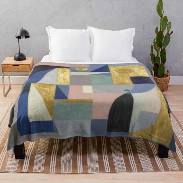 Artikelvorschau, Geometric Pastel Gold Art – Modern Abstract Shapes in Soft Tones and Elegant Golden Accents entworfen und verkauft von FotoworldEdel.