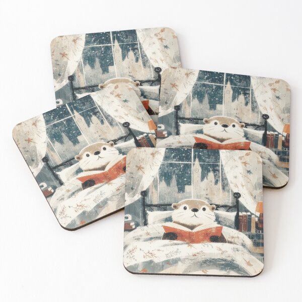 Item preview, Cozy Night Reading Otter designed and sold by Dusk Atelier.