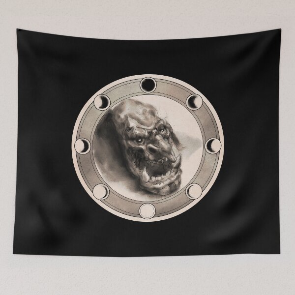 Item preview, Dark Bestiary Sigil – Orc Skull (Ancient Paper) designed and sold by Alessandro Buffa Artist.
