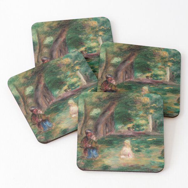 Item preview, Trois Personnages Dans Un Paysage by Pierre-Auguste Renoir: Impressionist Garden Scene designed and sold by artofuniverse.