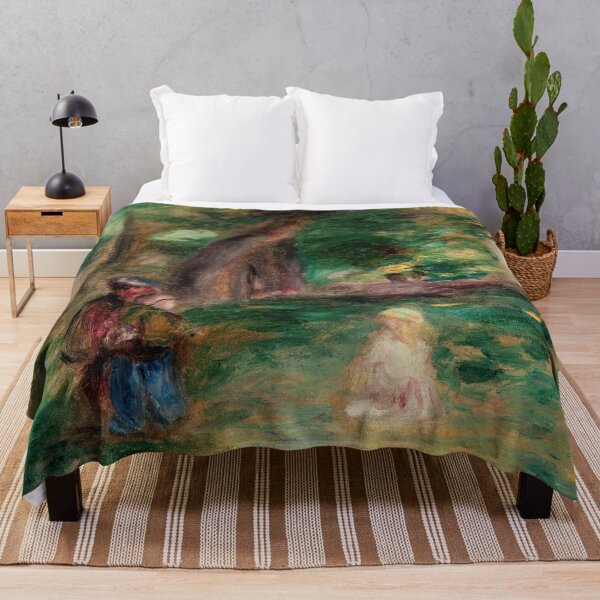 Item preview, Trois Personnages Dans Un Paysage by Pierre-Auguste Renoir: Impressionist Garden Scene designed and sold by artofuniverse.