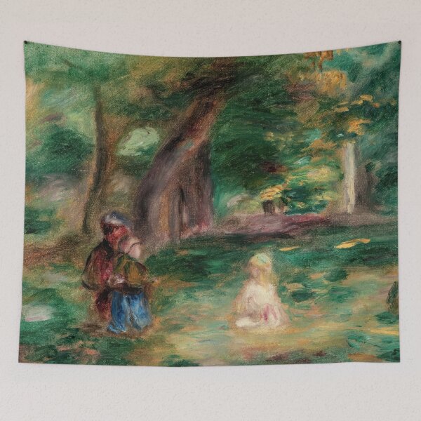 Item preview, Trois Personnages Dans Un Paysage by Pierre-Auguste Renoir: Impressionist Garden Scene designed and sold by artofuniverse.