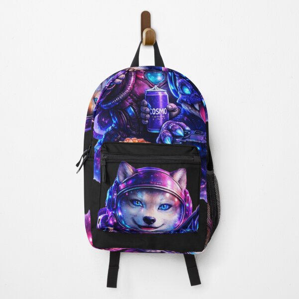 Item preview, Cute Neon Astronauts with Cosmic Monster designed and sold by Nika Art Studio.