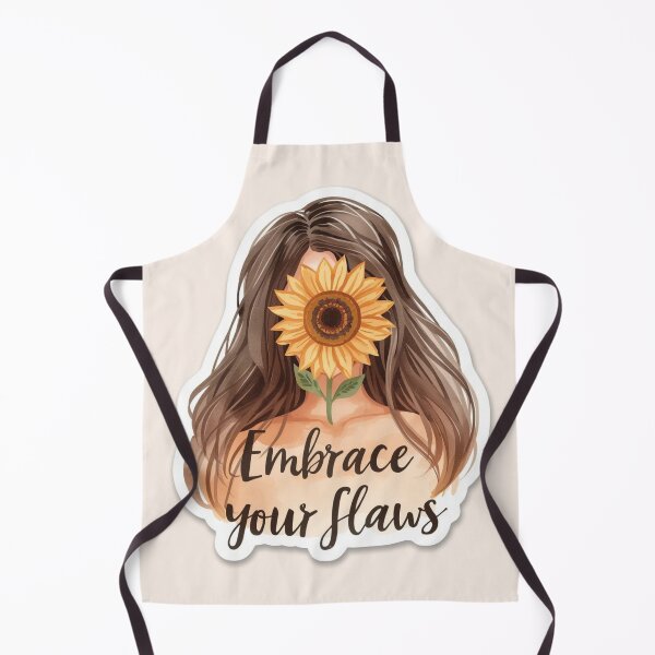 Item preview, Embrace Your Flaws – Aesthetic Girl with Sunflower Sticker ? designed and sold by piyu123456.