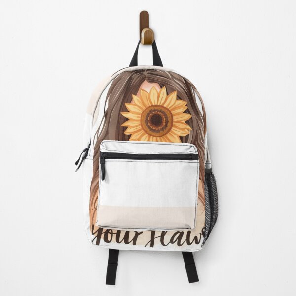 Item preview, Embrace Your Flaws – Aesthetic Girl with Sunflower Sticker ? designed and sold by piyu123456.