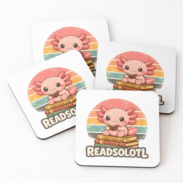 Item preview, Readsolotl Cute Axolotl Reading Book designed and sold by LunaMagicStudio.