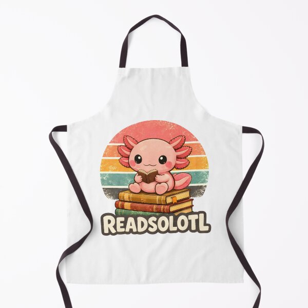 Item preview, Readsolotl Cute Axolotl Reading Book designed and sold by LunaMagicStudio.