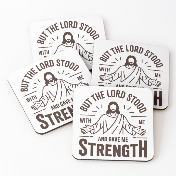 Item preview, The Lord Stood With Me And Gave Me Strength Christian Design designed and sold by HahaHandlesHub.
