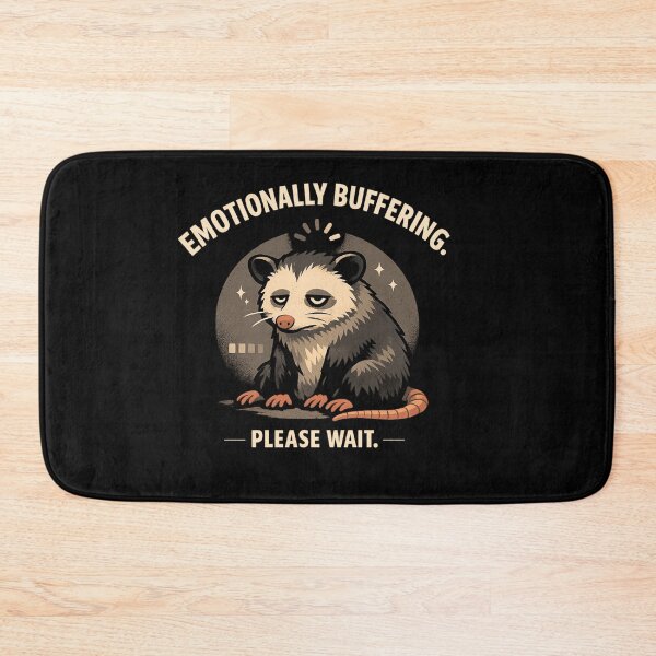 Item preview, Emotionally Buffering Please Wait Opossum Funny Retro T-Shirt Design designed and sold by Teenomix.