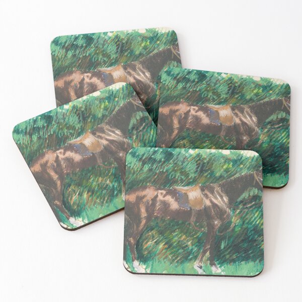 Item preview, Un Cheval by Pierre-Auguste Renoir: Equestrian Impressionist Fine Art Poster designed and sold by artofuniverse.