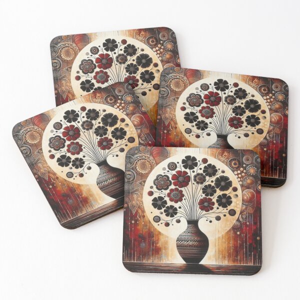 Item preview, Delicate Flowers, Tribal Art Style  designed and sold by Shs-Kenya.