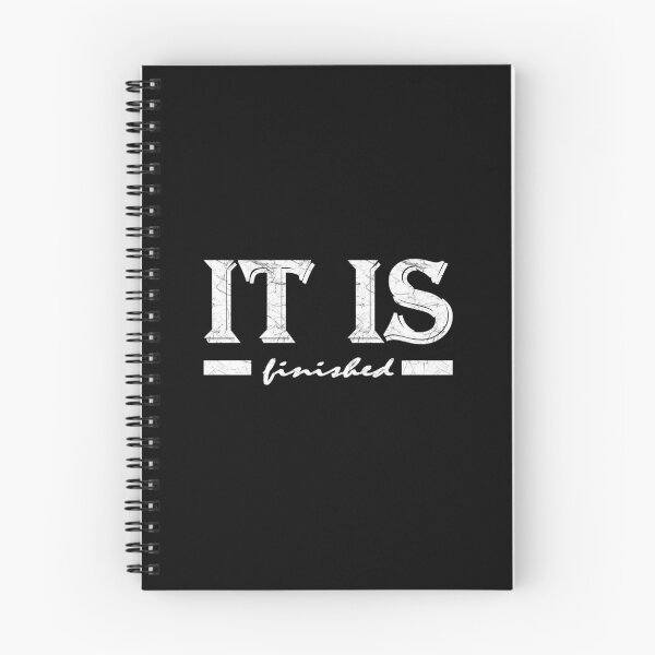 Item preview, It Is Finished Bible Verse John 19:30 Christian Faith Typography Minimalist Jesus Crucifixion Message - White designed and sold by ZechJohnRB.