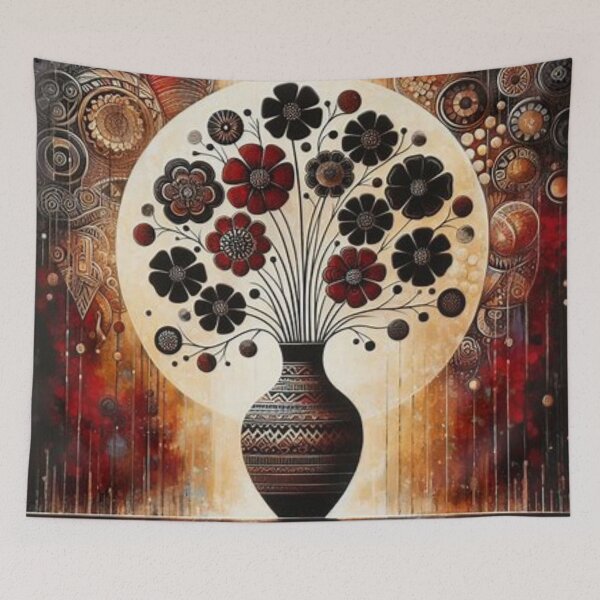 Item preview, Delicate Flowers, Tribal Art Style  designed and sold by Shs-Kenya.