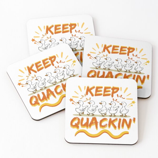 Item preview, Keep Quackin' (Dancing) Funny Duck Pun designed and sold by CamilasPrints.