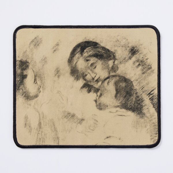 Item preview, Une Mere Et Deux Enfants by Pierre-Auguste Renoir: Impressionist Mother and Child Poster designed and sold by artofuniverse.