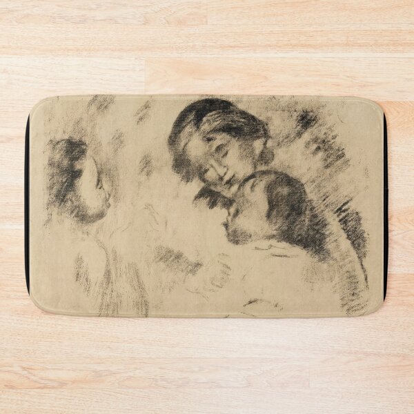 Item preview, Une Mere Et Deux Enfants by Pierre-Auguste Renoir: Impressionist Mother and Child Poster designed and sold by artofuniverse.