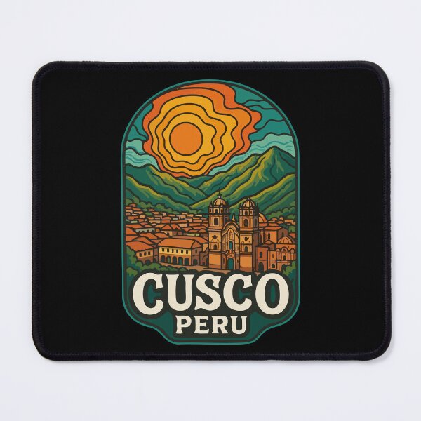 Item preview, Cusco Peru Retro Trippy Travel designed and sold by TomFrontierArt.