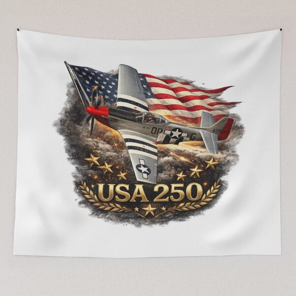 Item preview, USA_250_P51 designed and sold by Willa-Westwood.