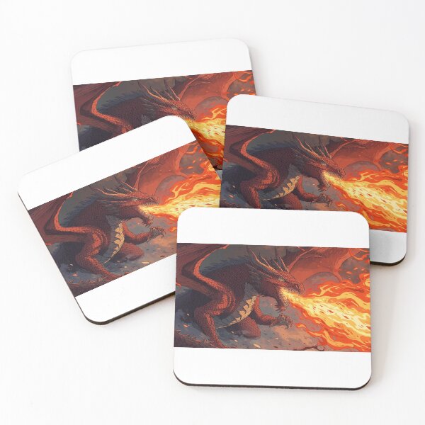 Item preview, Fire Breathing Dragon Sticker – Cool Fantasy Art ? designed and sold by piyu123456.