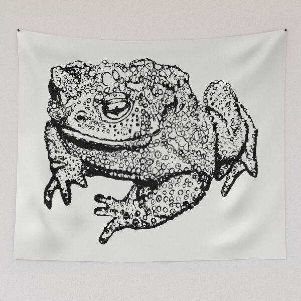 Item preview, Toad Thinking - (#F0EEE9) designed and sold by The Stippler Process.