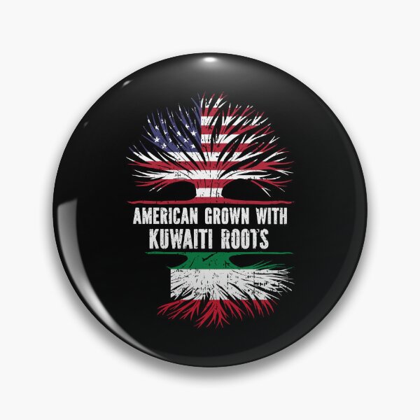 Item preview, American Grown with Kuwaiti Roots USA Flag designed and sold by CosmoKitsch.