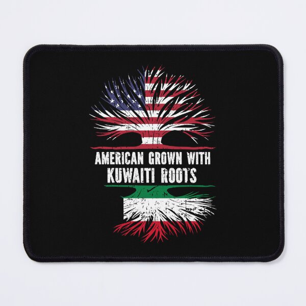 Item preview, American Grown with Kuwaiti Roots USA Flag designed and sold by CosmoKitsch.