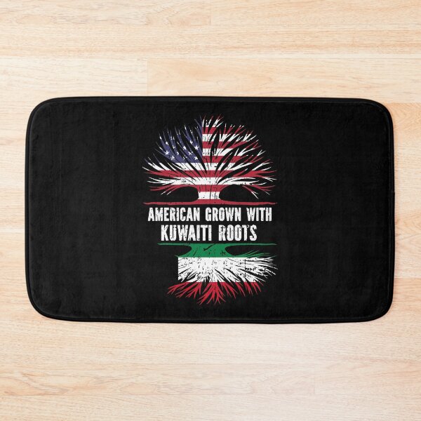 Item preview, American Grown with Kuwaiti Roots USA Flag designed and sold by CosmoKitsch.