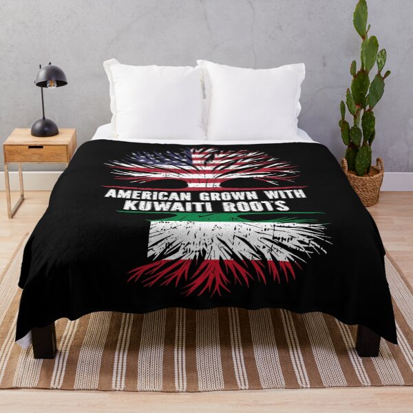 Item preview, American Grown with Kuwaiti Roots USA Flag designed and sold by CosmoKitsch.