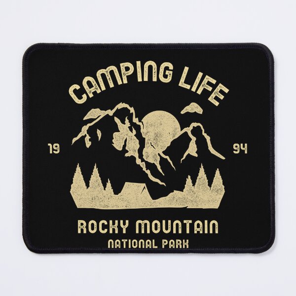Item preview, CAMPING LIFE ROCKY MOUNTAINS T SHIRT PRESENT designed and sold by PapillonTextiles.