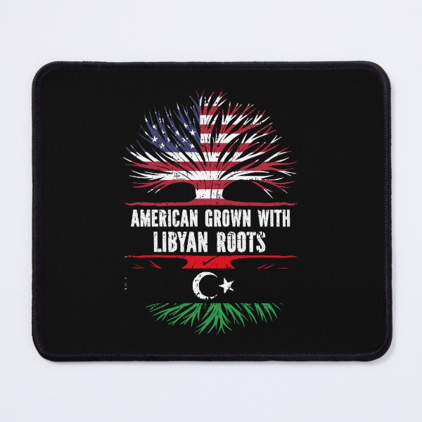 Item preview, American Grown with Libyan Roots USA Flag designed and sold by CosmoKitsch.