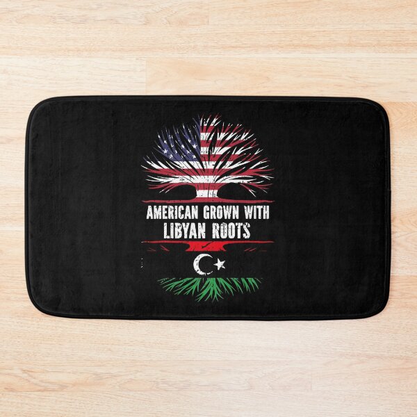 Item preview, American Grown with Libyan Roots USA Flag designed and sold by CosmoKitsch.