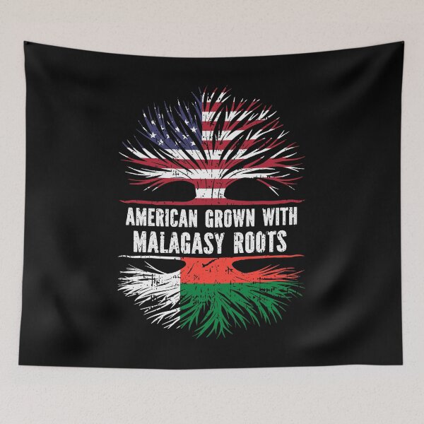 Item preview, American Grown with Malagasy Roots USA Flag designed and sold by CosmoKitsch.