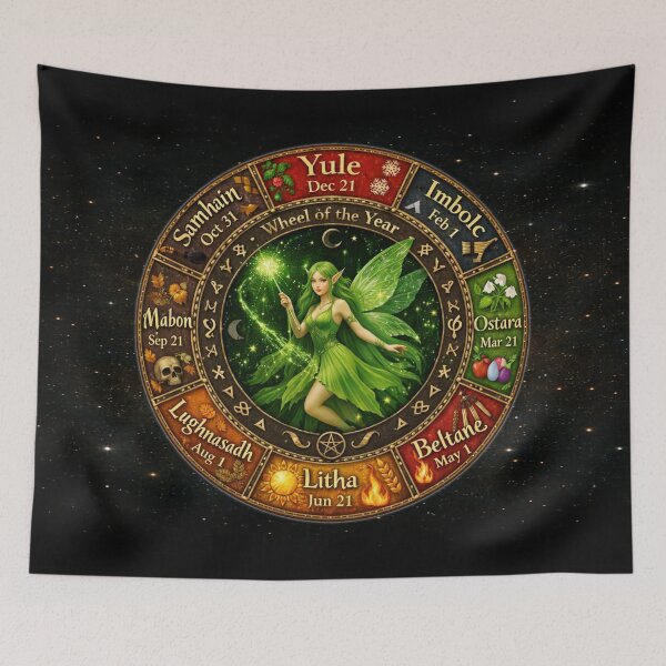 Item preview, Wheel of the Year – Enchanted Pagan Fairy Calendar designed and sold by MysticOzzy.