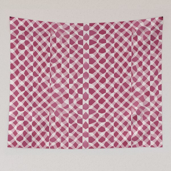 Item preview, Optical Illusion Retro Pop Art Checkered Pink Pattern designed and sold by SecretDicer.