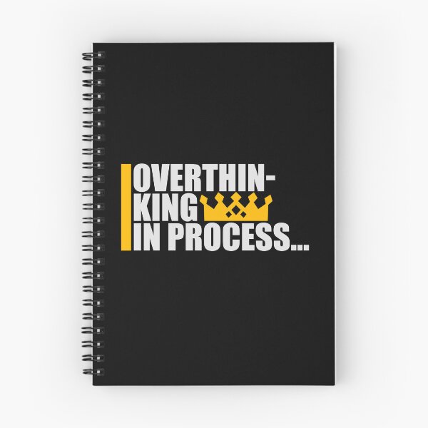 Item preview, Overthinking In Process Funny Relatable Quote Logo designed and sold by shirt-o-mat.