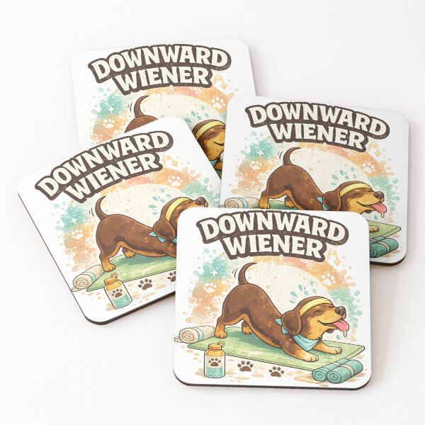 Item preview, Dachshund Yoga Dog - Downward Wiener - Funny Doxie  designed and sold by CulturalCurios.